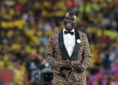 El entrenador del Barcelona SC, Segundo Castillo, reacciona durante el partido ante River Plate, por la jornada 4 del grupo B de Copa Libertadores.