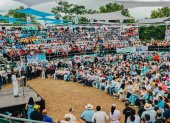 Marcela Aguiñaga rindió cuentas de sus dos años al frente de la Prefectura del Guayas, en el recinto ferial de la Asociación de Ganaderos del cantón Balzar.