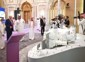 El presidente de Estados Unidos, Donald Trump, y el príncipe heredero saudí, Mohammed bin Salman en el Centro Internacional de Conferencias Rey Abdul Aziz.