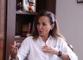 La prefecta del Guayas, Marcela Aguiñaga, en entrevista con EXPRESO este martes 13 de mayo.