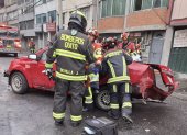 Un accidente ocurrió en la av. Eloy Alfaro y Manuel Ambrosi, en el norte de Quito.