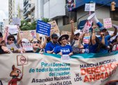 La primera marcha nacional por los derechos de los animales se realizó en febrero pasado. En Guayaquil se dio en el bulevar 9 de Octubre.