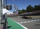 El cuatro veces campeón del mundo, Max Verstappen, en el circuito de Imola.