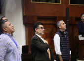 Blasco Luna y Raúl Chávez, legisladores de la alianza RC- RETO, en el Pleno, en la sesión del 21 de mayo del 2025.