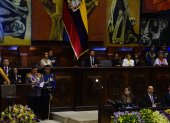El discurso de Noboa tuvo mayor duración en esta ocasión.