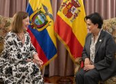 La ministra de Relaciones Exteriores ecuatoriana, Gabriela Sommerfeld, recibió a la presidenta del Congreso de los Diputados de España, Francina Armengol