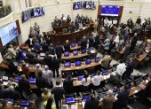Fotografía de archivo de una sesión en el Congreso, en Bogotá (Colombia).
