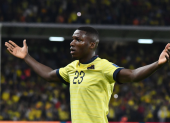 Moisés Caicedo en la selección de Ecuador.