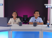 Arianna Morán y Martín Espinoza se tomaron el noticiero de EXPRESO por el Día del Niño.