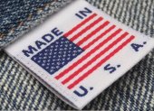 Una etiqueta que indica que la prenda fue elaborada en Estados Unidos.