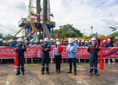 La empresa china Sinopec está ejecutando las actividades de perforación.