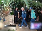 El director técnico de la selección brasileña de fútbol, Carlo Ancelotti, tras su arribo a Guayaquil para el partido por eliminatorias contra Ecuador.
