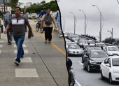 En la avenida del Bombero se movilizan cientos de peatones en medio de la congestión vehicular. El Municipio ofrece "borrar todo eso con una sola obra".