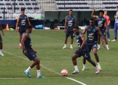 Entrenamiento de la selección ecuatoriana del lunes 2 de junio en el estadio George Cawell, de Guayaquil.