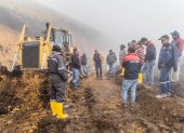 En el recorrido realizado por la Prefecta Tibán para verificar el avance de la vía Ambato-Pangua. 

AG-EXTERNOS