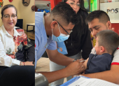 La médica Josefina Coloma recuerda que el COVID-19 aún ronda entre nosotros. Recomienda acudir a los centros de salud, como este en Quito, a vacunarse.