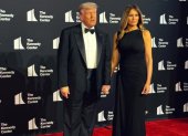 Donald Trump y Melania Trump en la alfombra roja del estreno del musical "Los Miserables’