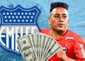 Christian Cueva ya fue presentado como nuevo jugador de Emelec.