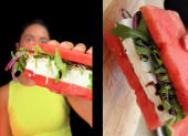 La sandía reemplaza al pan en esta receta viral, combinando sabor, color y frescura en cada bocado