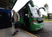 En la estación Río Coca, seis busetas cubren la ruta que va hasta el aeropuerto ubicado en Tababela.