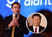 El presidente Daniel Noboa y el primer mandatario Chino, Xi Jinping.