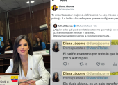 Diana Jácome le responde al expresidente Rafael Correa, quien sacó exes del baúl de los recuerdos.