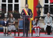 Carlos Fernando Galán durante la ceremonia de posesión como alcalde de Bogotá este 1 de enero de 2024 en la Plaza de Bolívar, en Bogotá.