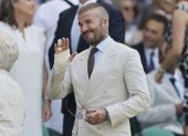 El exfutbolista David Beckham estuvo en el campeonato de Wimbledon, en Gran Bretaña, el 30 de junio de 2025.