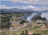 Se registra un incendio forestal en el sector de Píntag.