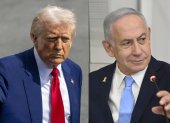 El presidente de Estados Unidos, Donald Trump (i), y el primer ministro israelí, Benjamín Netanyahu.