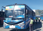 Referencial. Infracción. El conductor de bus fue sancionado por la AMT al invadir el carril exclusivo.