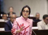 La legisladora del correísmo Viviana Veloz respondió a Nathaly Morillo, en medio del debate de la Ley de Áreas Protegidas.