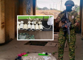 Militares hallaron nueve cámaras, municiones y uniformes camuflados durante el operativo
