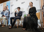 Sharon Cho y Raphael Chung durante el estreno de Todo Bajo Control en Nueva York, el primer K-drama producido por Samsung para Latinoamérica.