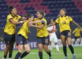 Ligia Moreira marcó el tercer gol de Ecuador en la victoria sobre Perú.