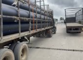 El material de la tubería es de polietileno de alta densidad (PEAD).