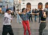 Vecinos y vecinas de la Plaza del Teatro participaron de los talleres de Danzas Voguing en la Plaza del Teatro