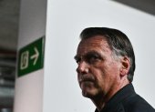 El expresidente de Brasil Jair Bolsonaro sale de la sede del Partido Liberal (PL) este viernes, en Brasilia (Brasil).