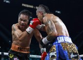 Manny Paquiao y Mario Barrios pelearon el en MGM de Las Vegas por el cinturón peso welter.