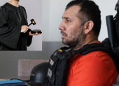 Foto simbólica de Adolfo Macías, alias Fito, ante el tribunal de Brooklyn, en Nueva York.