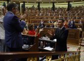 Fotografía de archivo del presidente del Gobierno, Pedro Sánchez, durante el pleno del Congreso de los Diputados.