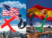 Estados Unidos y España representan estilos de vida opuestos para emigrar: uno competitivo y otro equilibrado y accesible