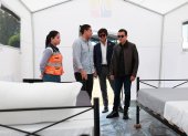 El presidente recientemente estuvo en Quito entregando ayuda humanitaria.