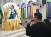 Devoción. La imagen de la virgen es adorada cada domingo por cientos de devotos en Playas.
