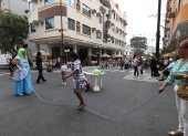 Los juegos tradicionales fueron una de las actividades en el Festival de la calle Córdova, que se extenderá hasta las 22:00 de este domingo.