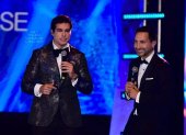Danilo Carrera y Eduardo Andrade, presentadores de Miss Universo Ecuador.