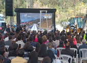 Daniel Noboa inauguró la construcción del distribuidor de tráfico sobre la autopista Cuenca- Azogues