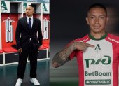 Cristian Ramírez y su nuevo equipo el Lokomotiv de Rusia.