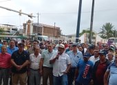 Un grupo de arroceros se reunieron el domingo 3 de agosto de 2025 en Babahoyo.