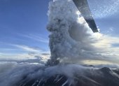 Imágenes del volcán de Rusia en Erupción